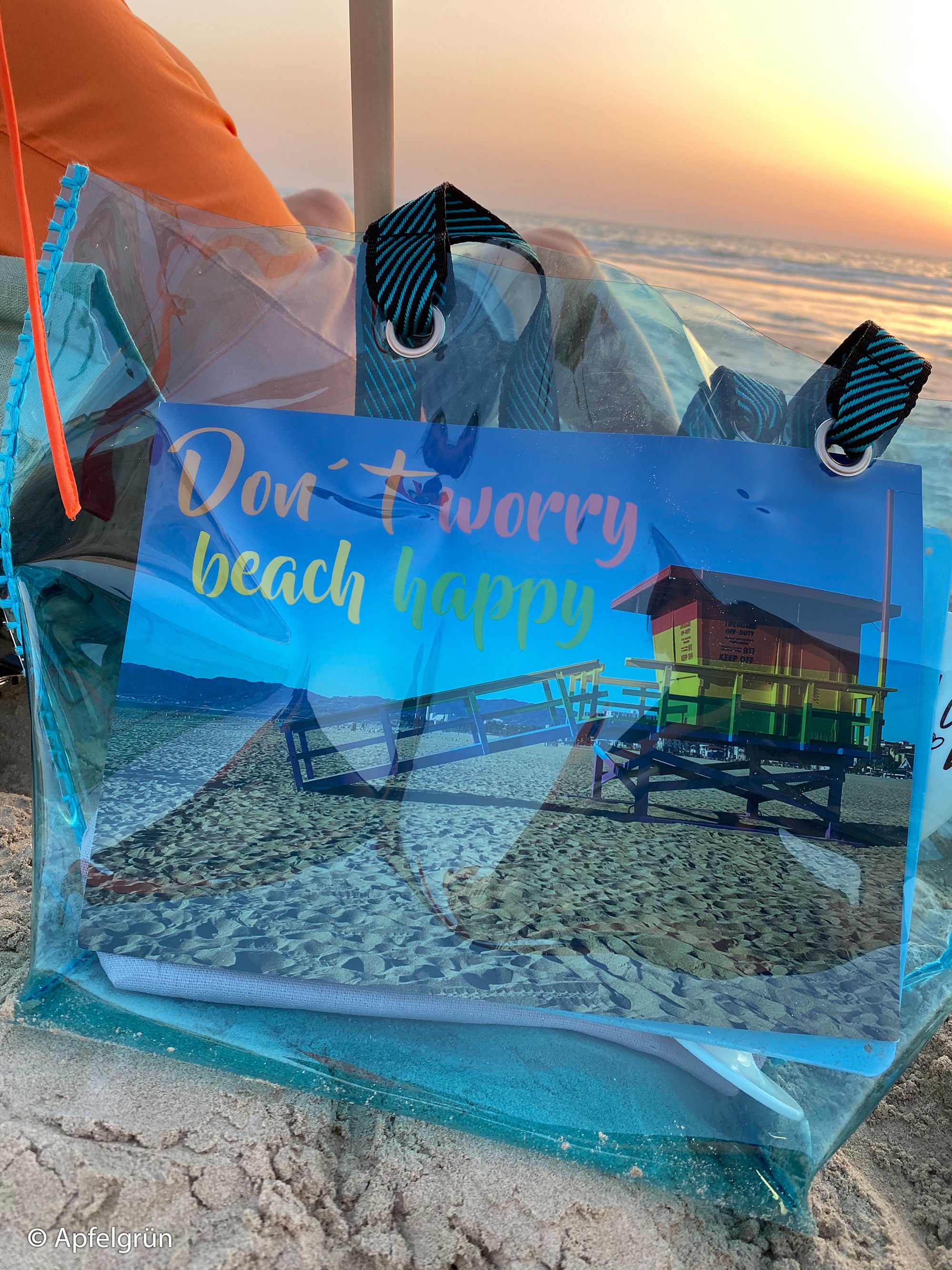 Taschenstoff Folie Klarsichtfolie Transparente hellblau  Window / Vista Swafing