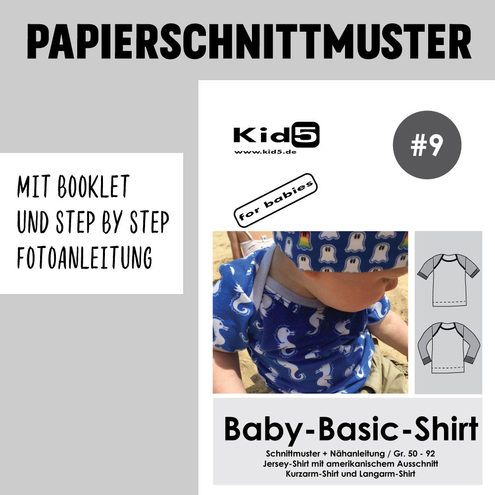 Papierschnitt Baby-Basic-Shirt + Booklet