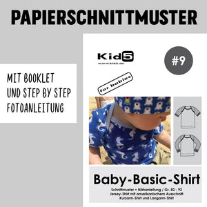 Papierschnitt Baby-Basic-Shirt + Booklet