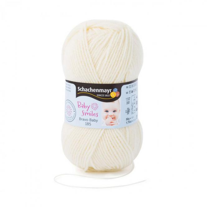 Strick- und Häkelwolle, Baby smiles Bravo Baby, 01020 (Lemon) 50g