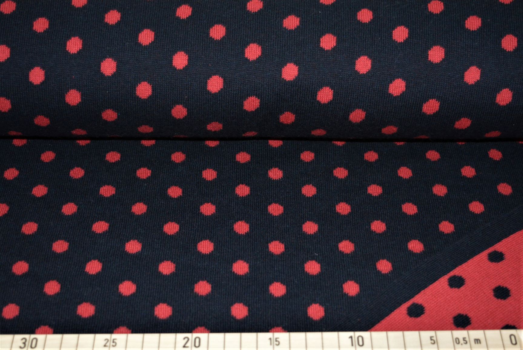 BIO Baumwoll, Bio Strick Punkte - 100% Baumwolle - dehnbar -organic cotton