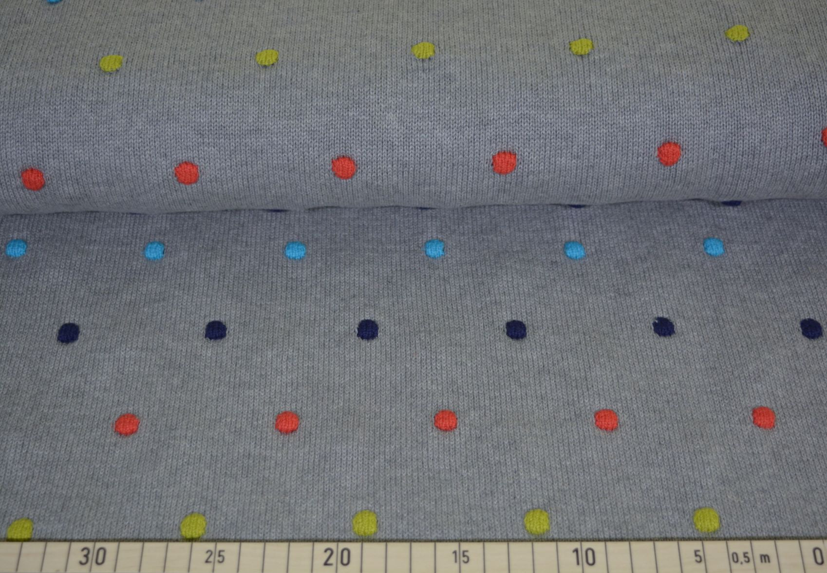 BIO Baumwoll Strick - 100% Baumwolle - dehnbar - Tupfen, organic cotton