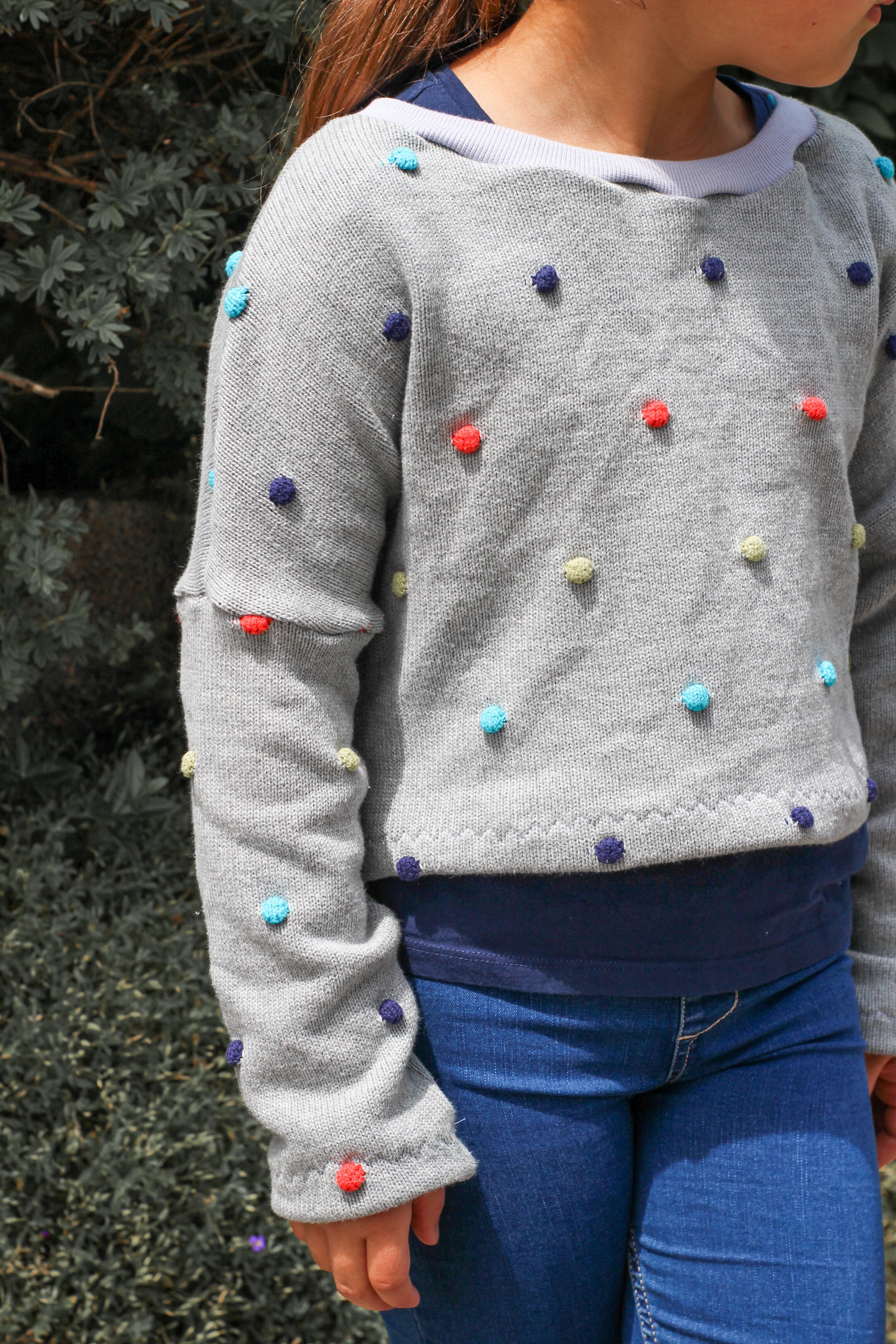 BIO Baumwoll Strick - 100% Baumwolle - dehnbar - Tupfen, organic cotton