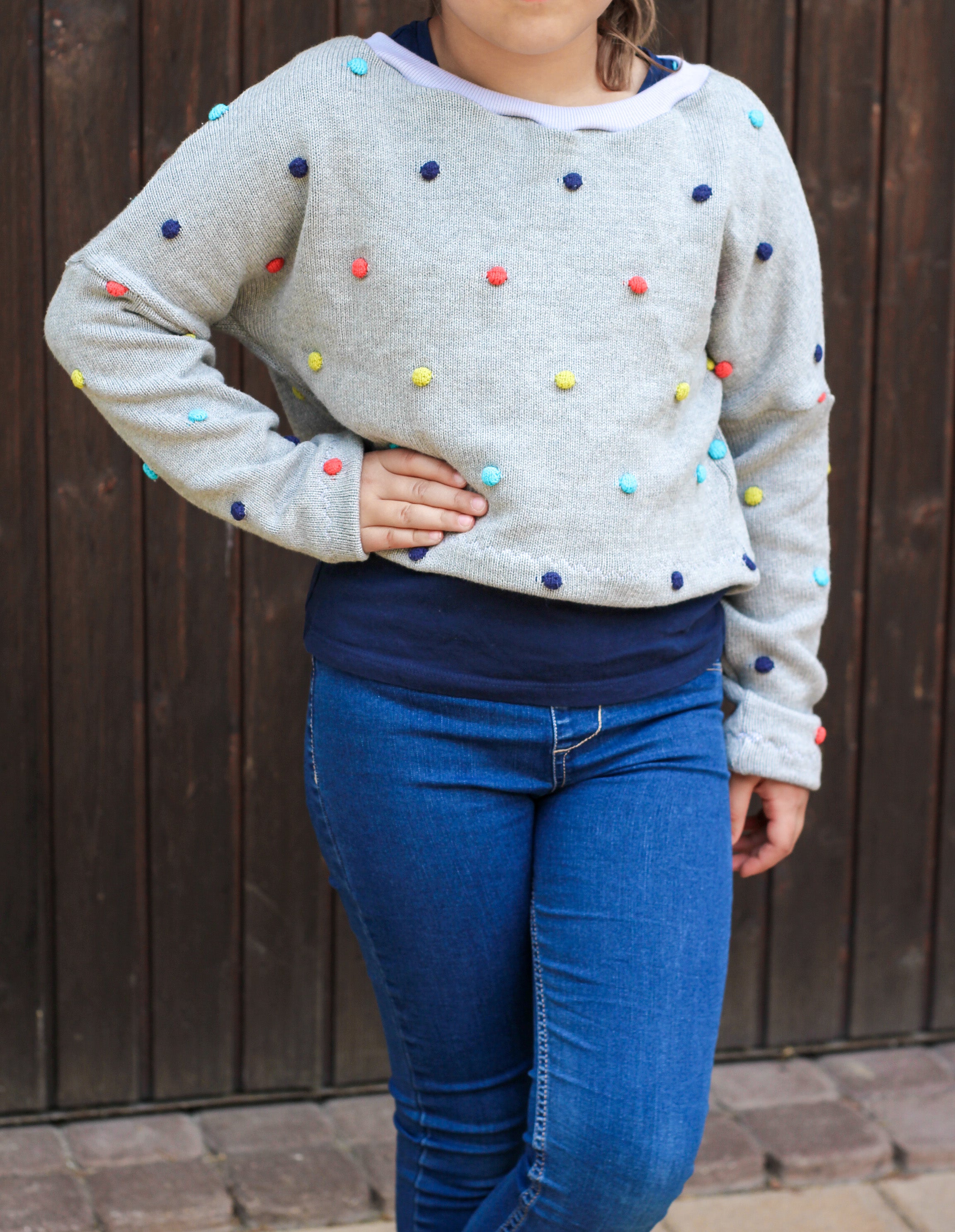 BIO Baumwoll Strick - 100% Baumwolle - dehnbar - Tupfen, organic cotton