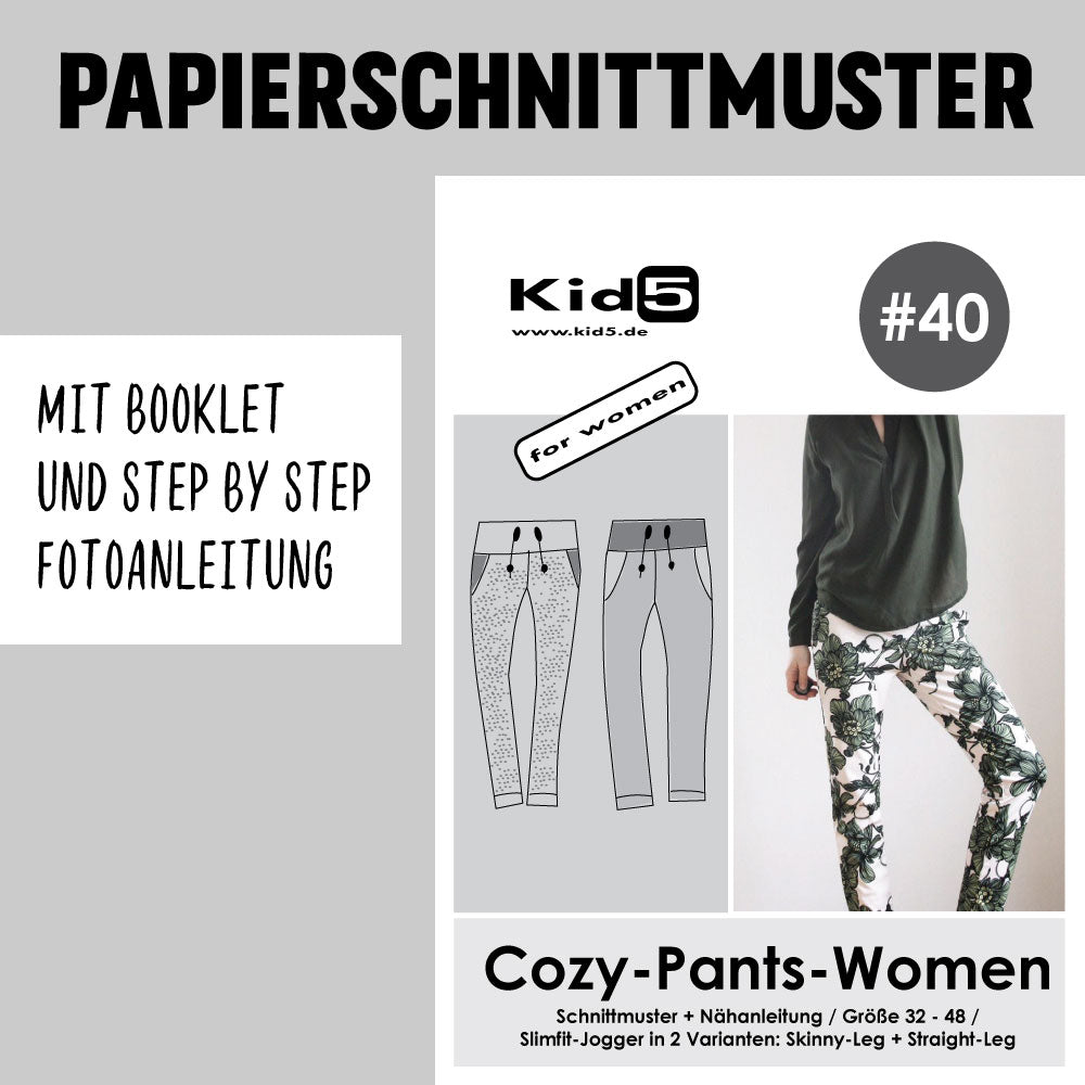 #40PP Papierschnitt Kuschelige Hose Damen + Booklet
