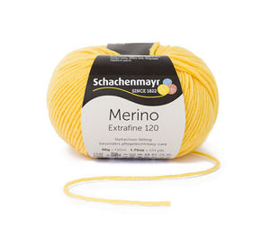 Schachenmayr Merino Wolle, Extrafine, 50G, 00120, Gelb
