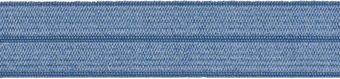 elastisches Einfassband, Schrägband, Rollierband, Falzgummi 20mm, jeansblau