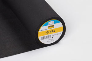 Vlieseline ® G 785, weiß, 33 g/m², Gewebeeinlage 90cm, schwarz