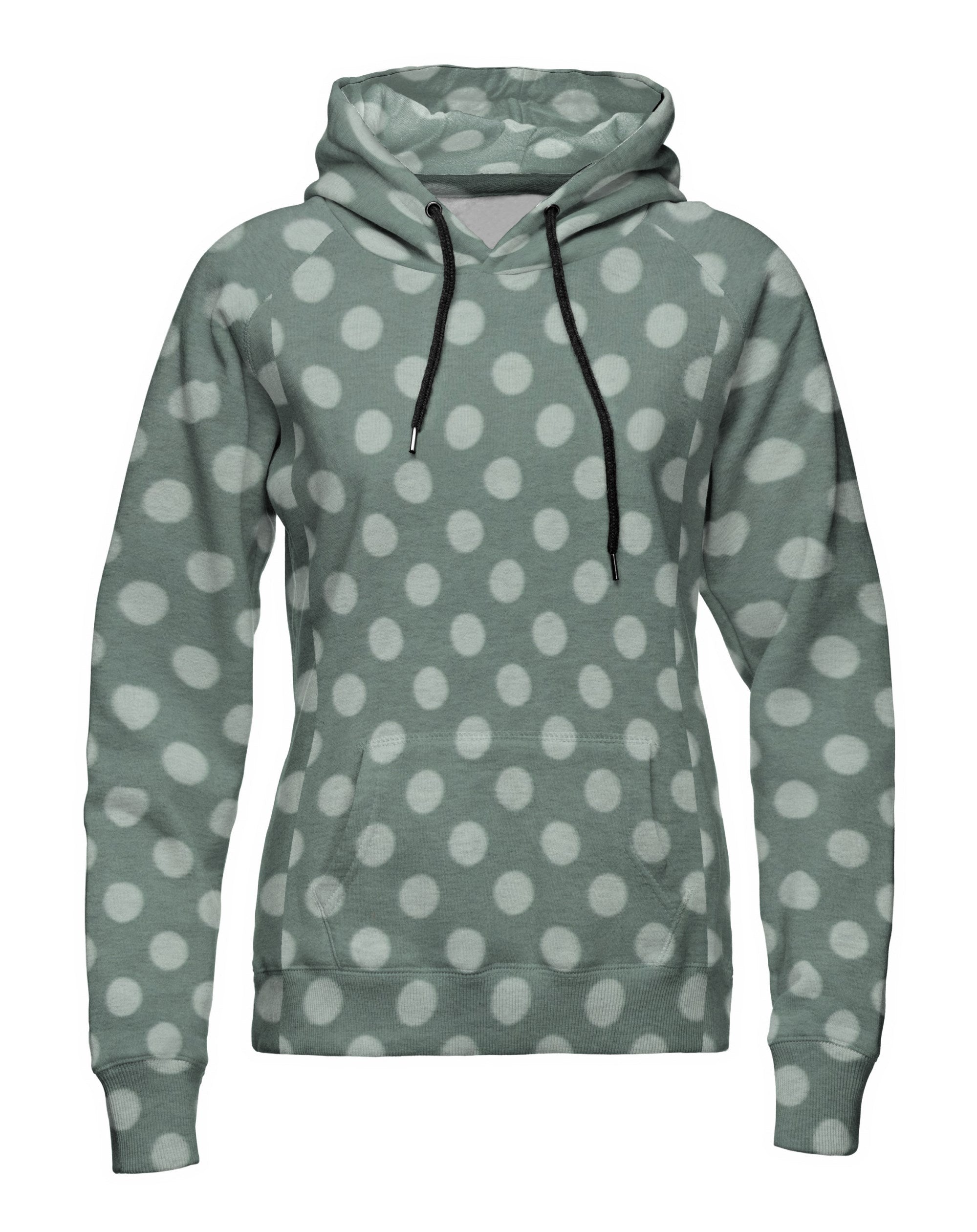 Fleece Anke, doubleface, Swafing, Punkte, grün