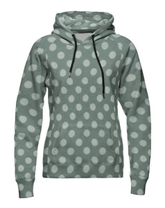 Fleece Anke, doubleface, Swafing, Punkte, grün