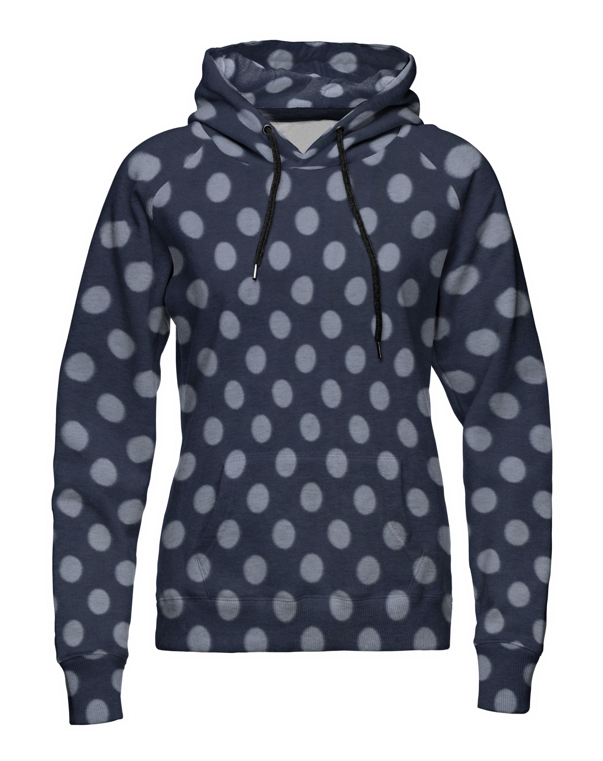 Fleece Anke, doubleface, Swafing, Punkte, blau