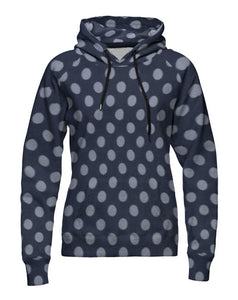 Fleece Anke, doubleface, Swafing, Punkte, blau