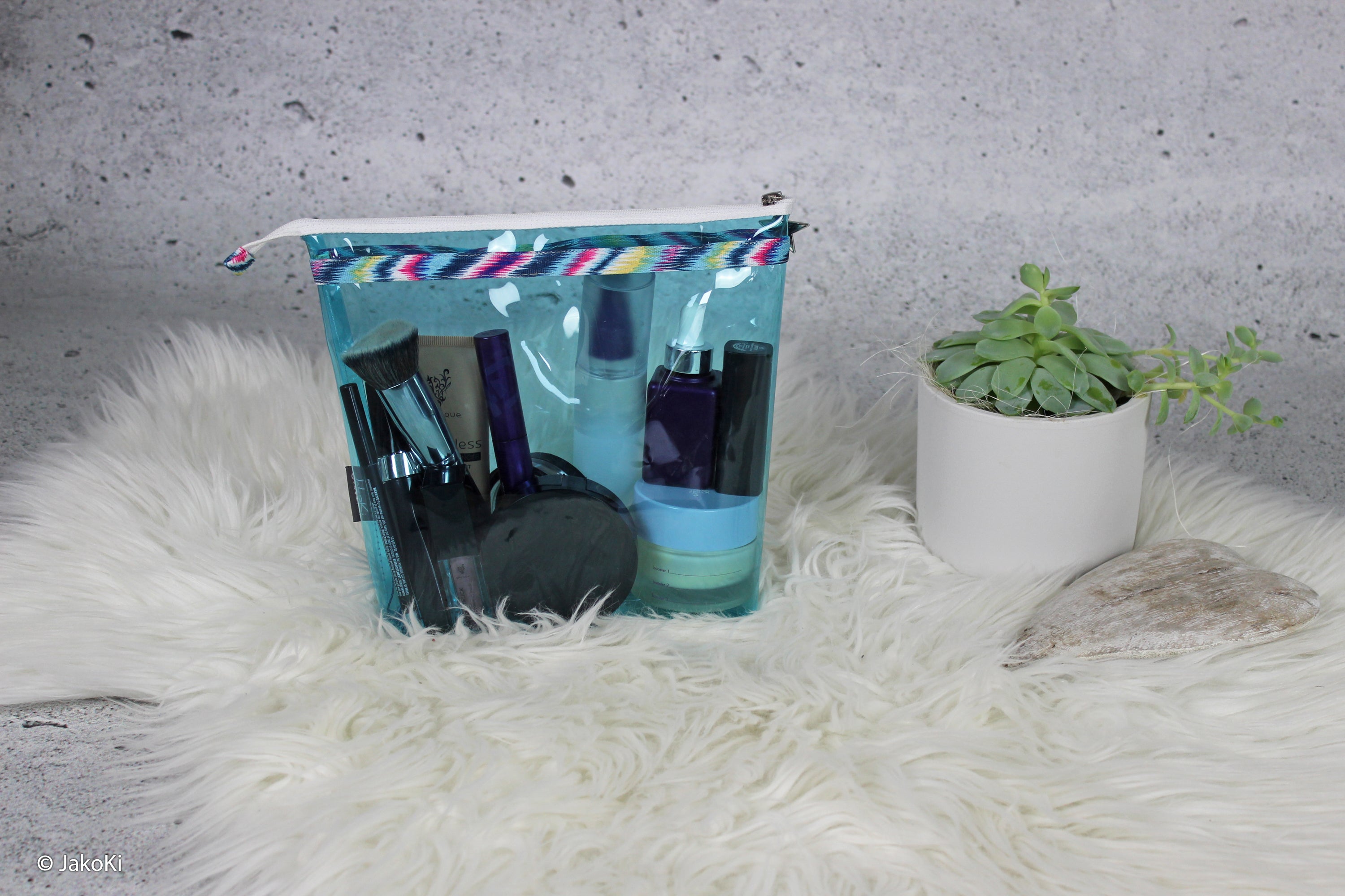 Taschenstoff Folie Klarsichtfolie Transparente hellblau  Window / Vista Swafing