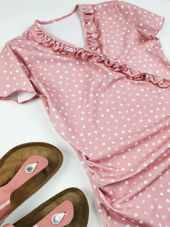 Josefines Punkte, altrosa, Lillestoff Bio Jersey