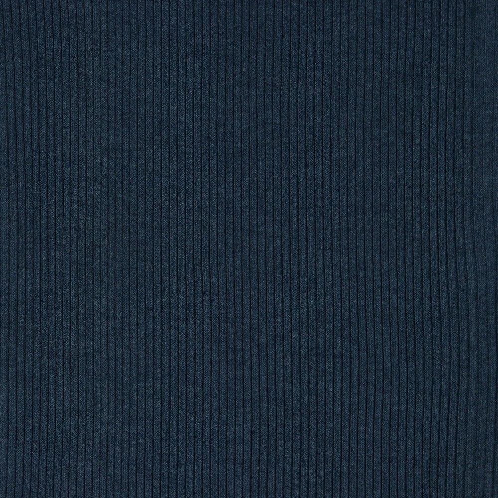 Grobstrickbündchen, Schlauchware, rundgestrickt, meliert, navy blau, Rippbündchen 075