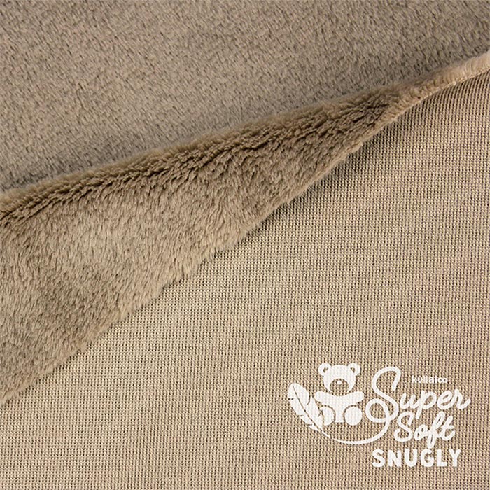 Kullaloo Plüschstoff Super Soft Snugly 5mm taupe Hellbraun