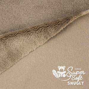 Kullaloo Plüschstoff Super Soft Snugly 5mm taupe Hellbraun