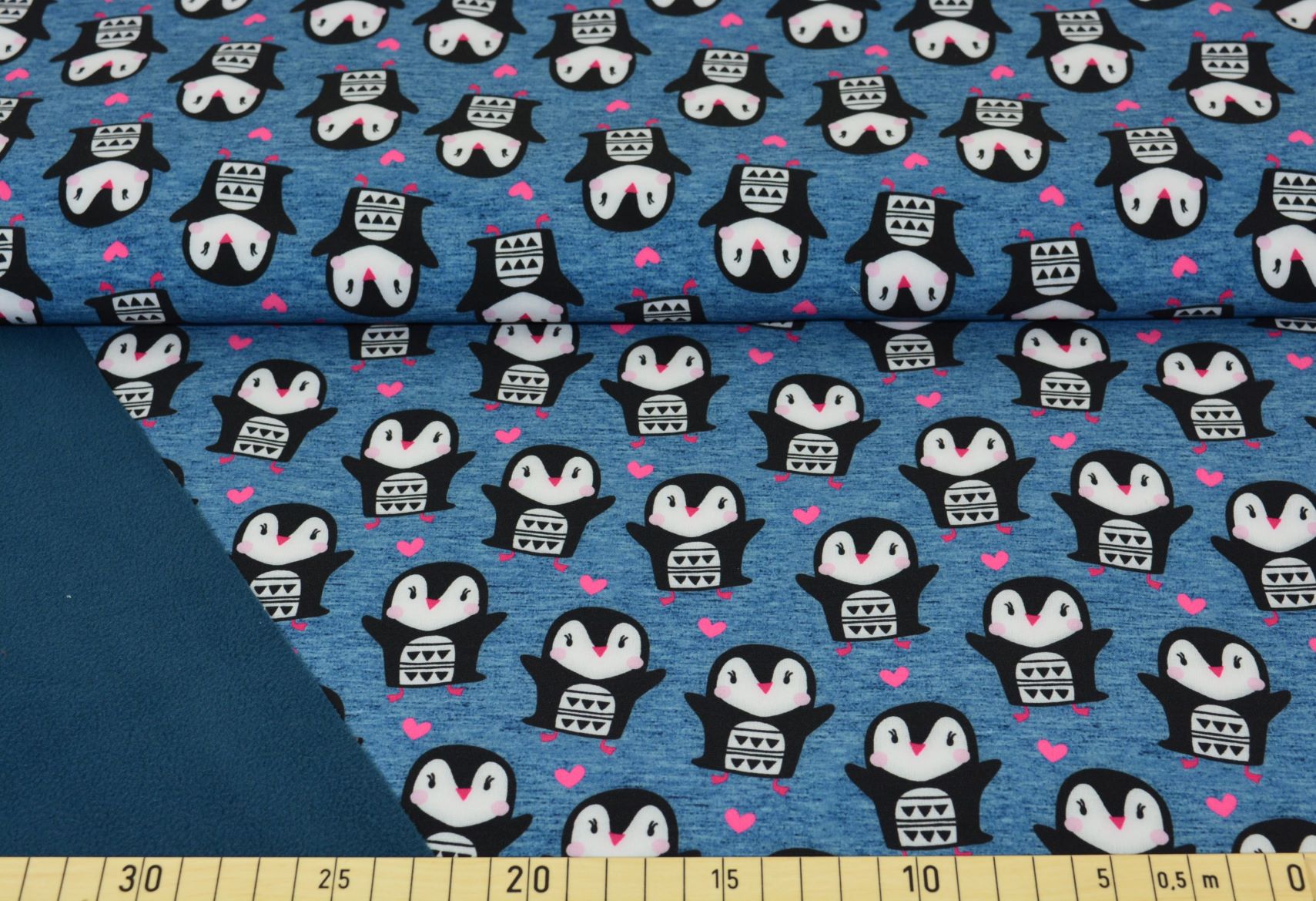 Softshell, Pinguin mit Herz, marine, NANO-Softshell,