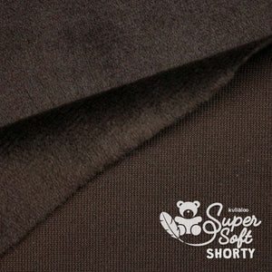 Kullaloo Plüschstoff Kurz, super soft, uni 1,5mm dunkelbraun schoko