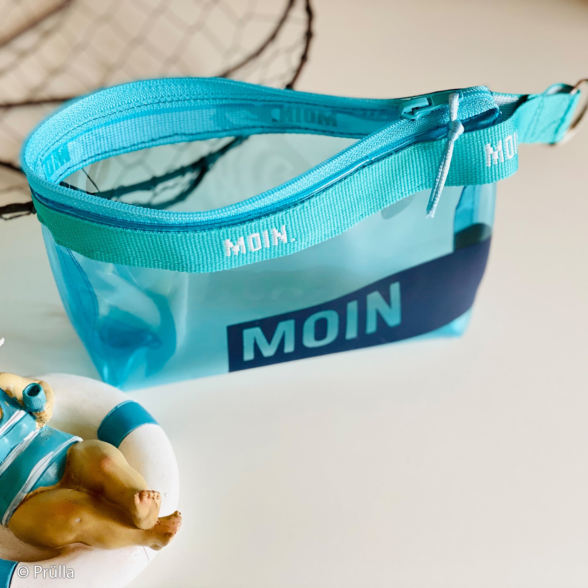 Taschenstoff Folie Klarsichtfolie Transparente hellblau  Window / Vista Swafing