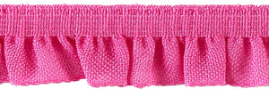 Elastisches Rüschenband, Rüsche 15 mm Pink