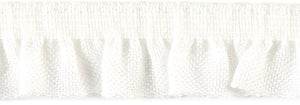 Elastisches Rüschenband, Rüsche 15 mm Weiß