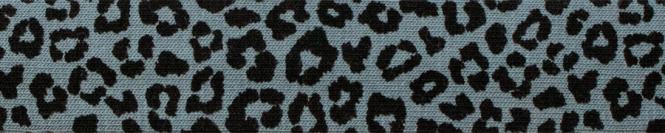 Jersey-Schrägband Leopard Print Blau 3 m