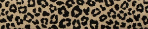 Jersey-Schrägband, Einfassband Abschlusskante, Leopard Print Beige 3 m