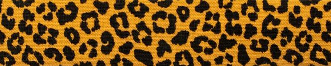 Jersey-Schrägband Leopard Print Orange 3 m