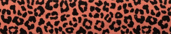 Jersey-Schrägband Leopard Print Rosa 3 m