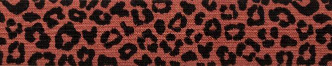 Jersey-Schrägband Leopard Print Rot 3 m
