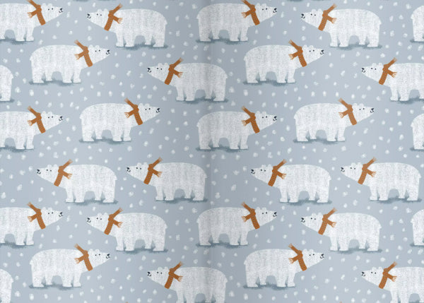 Eisbären All Over, Lillestoff, Sommersweat, French Terry, Bio Sweat