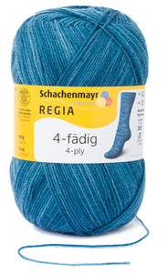 Sockenwolle, 4 Fädig, Blau 01932