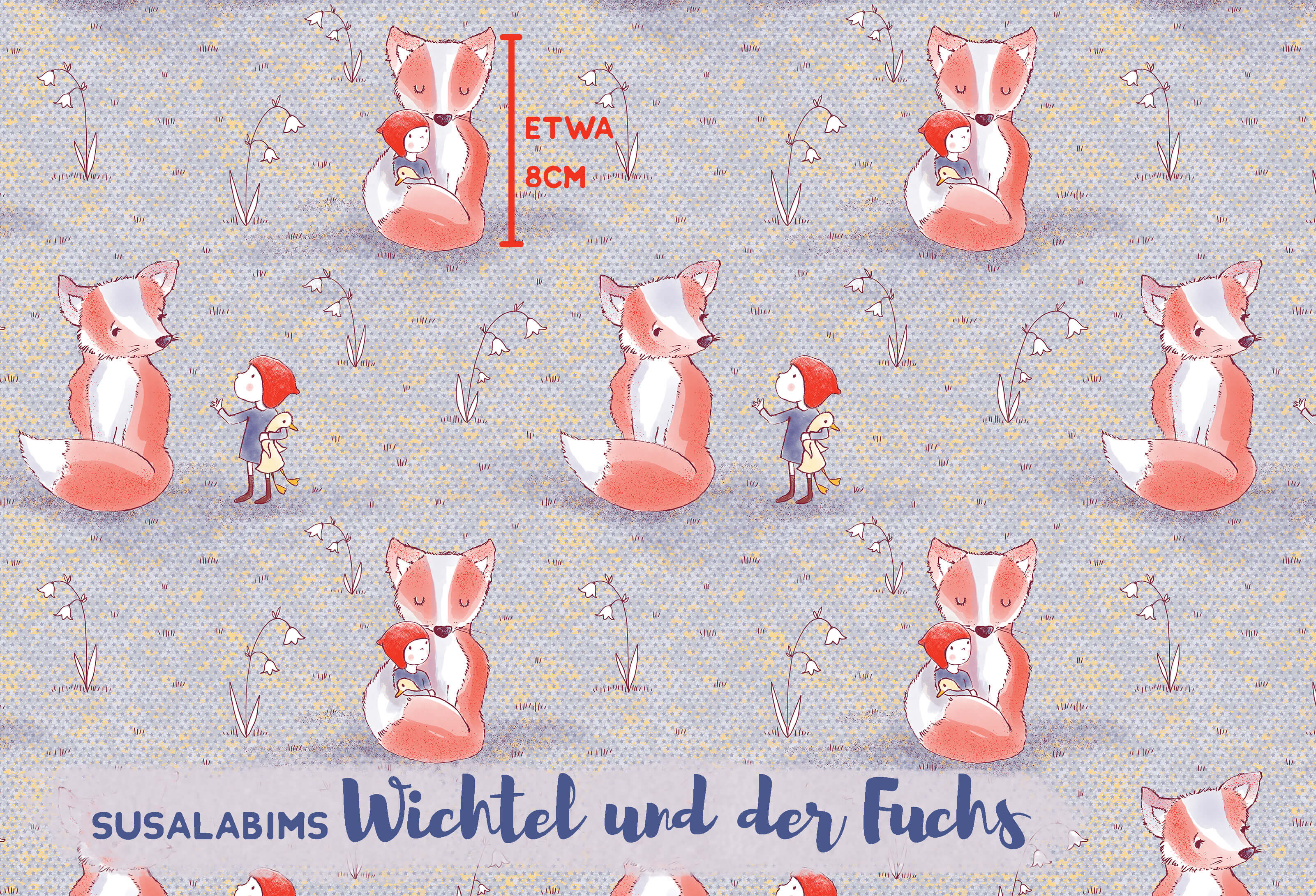 Rest 87cm, Wichtel und Fuchs, Lillestoff Bio Jersey, Susalabim