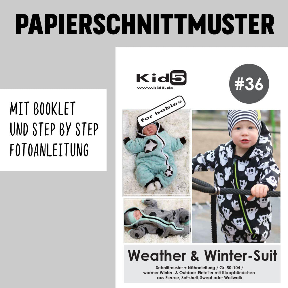 36 Papierschnitt Wetter & Winter Anzug + Booklet