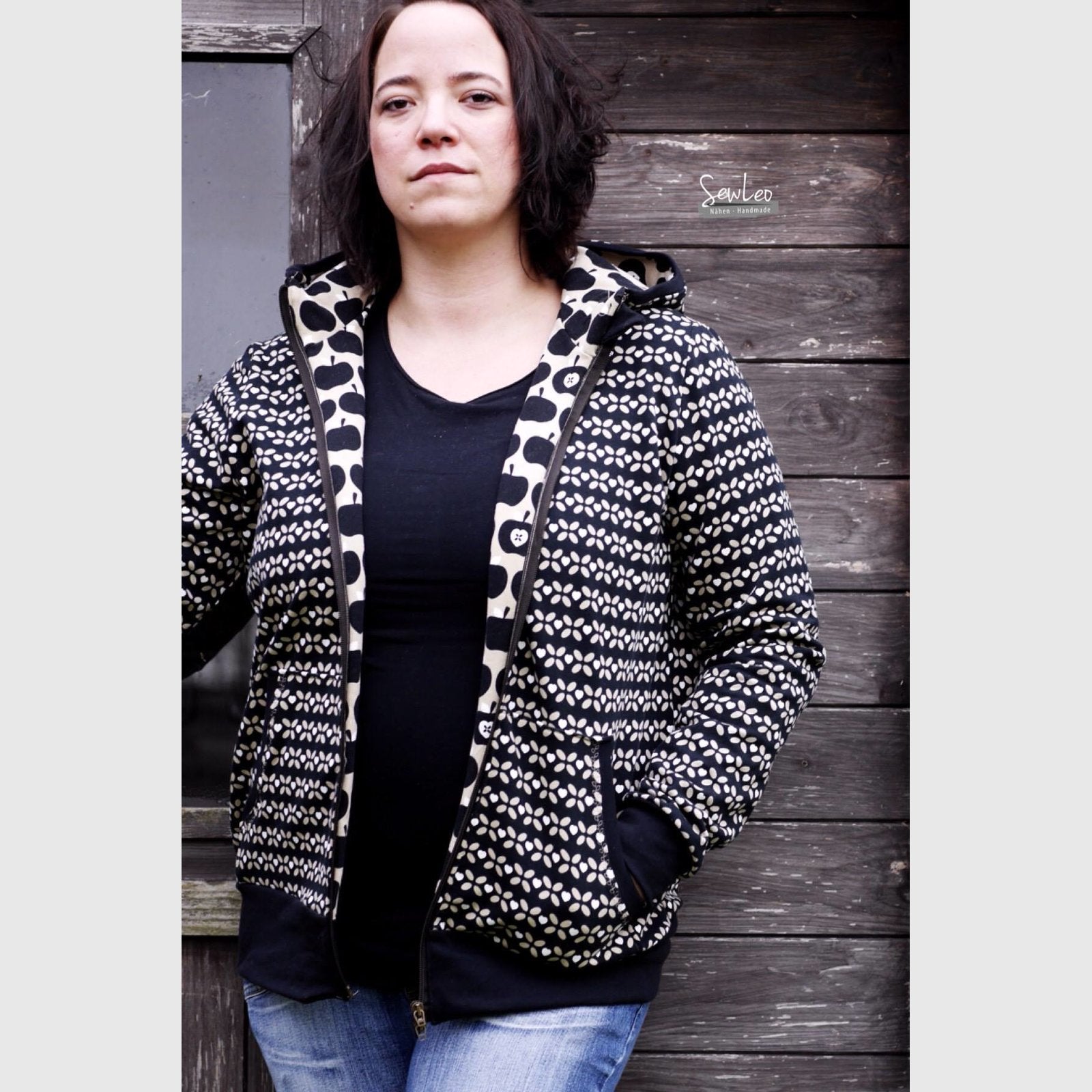 Rest 30cm, Designerstoff Bio-Sweat Herzblatt - sand, Stoffe Onkel, Bio Sweat, GOTS