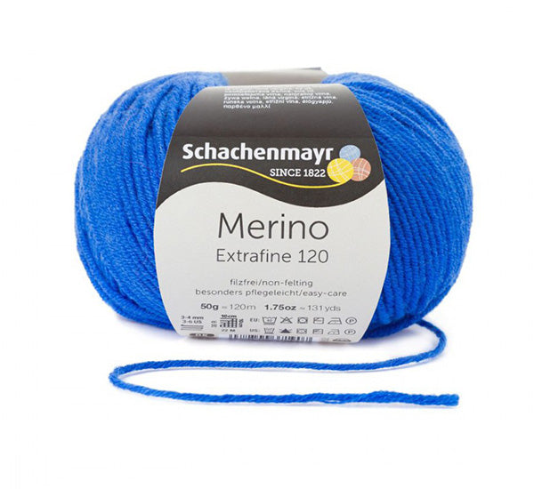 Schachenmayr Merino Wolle, Extrafine, 50G, 00151, Blau