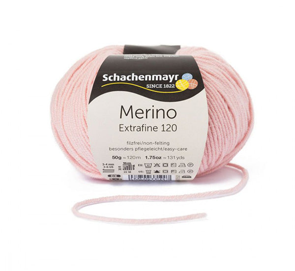 Schachenmayr Merino Wolle, Extrafine, 50G, 00135, Rosa