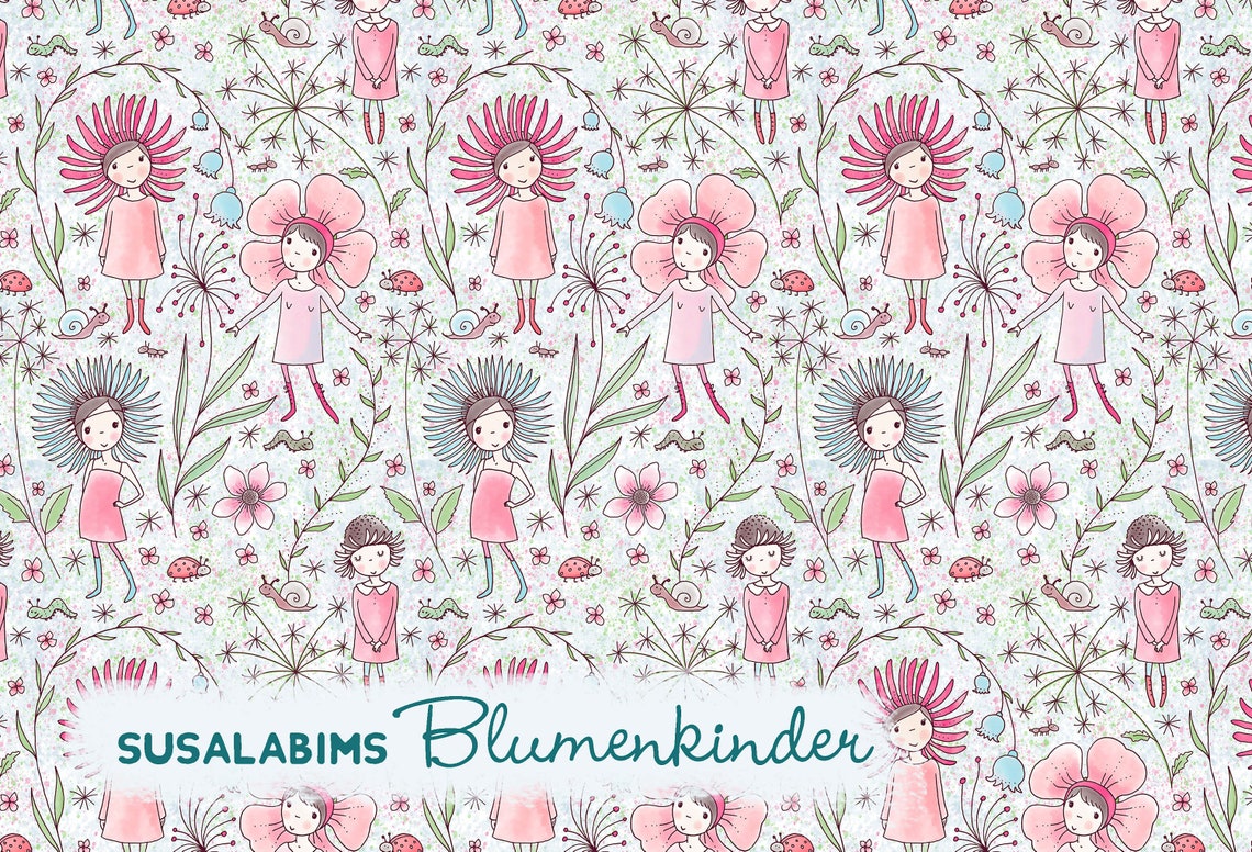 Susalabims Blumenmädchen Lillestoff