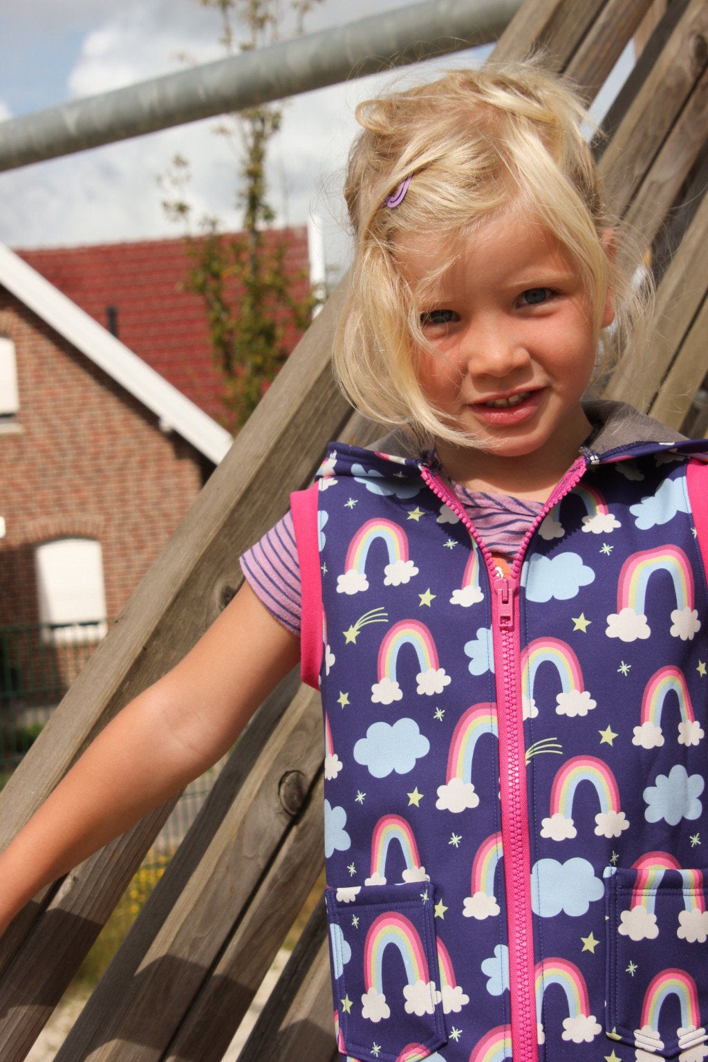 Prinzessin Phantasie by Sandra Kretzmann NANO-Softshell, Softshell Regenbögen, dunkelgrau
