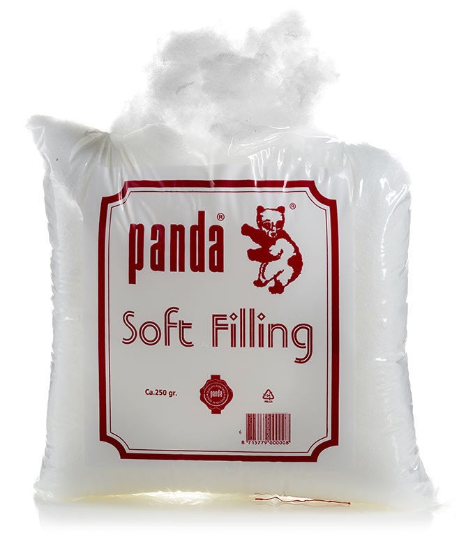 Füllwatte,Panda, weiß 250g Kuscheltierfüllung, Puppenfüllung, Bastelwatte