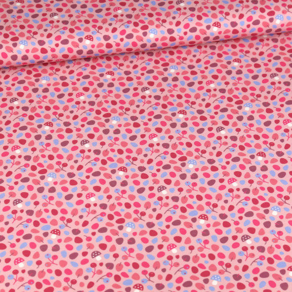 Sommersweat - HerbstKitz - Blätter - Kombistoff - Hellrosa - Bio- - NIKIKO