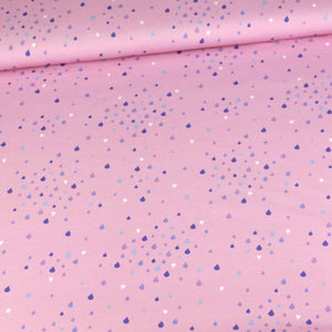 Sommersweat - RegenKitz - Tropfen - Kombistoff - Rosa - Bio-Qualität - NIKIKO