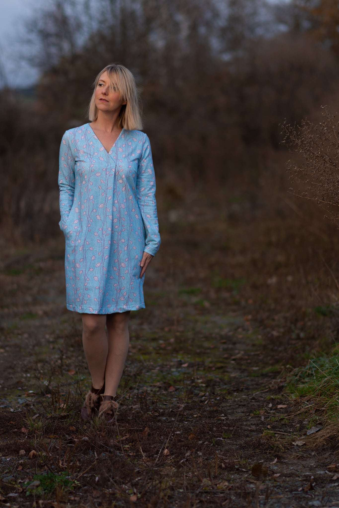 Susalabims Silbertaler, Bio Jersey, Lillestoff, blau