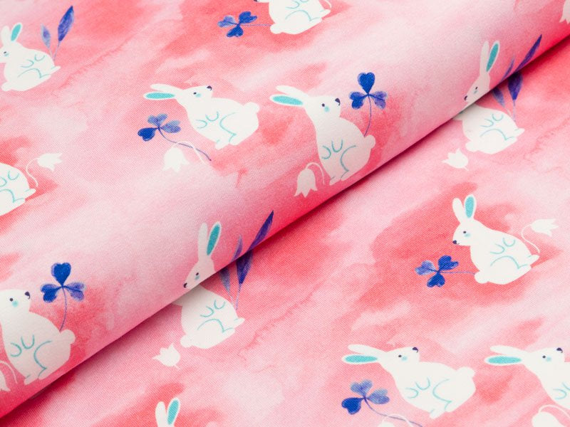 Jersey Hilco Funny Farm - Hasen - rosa/rot