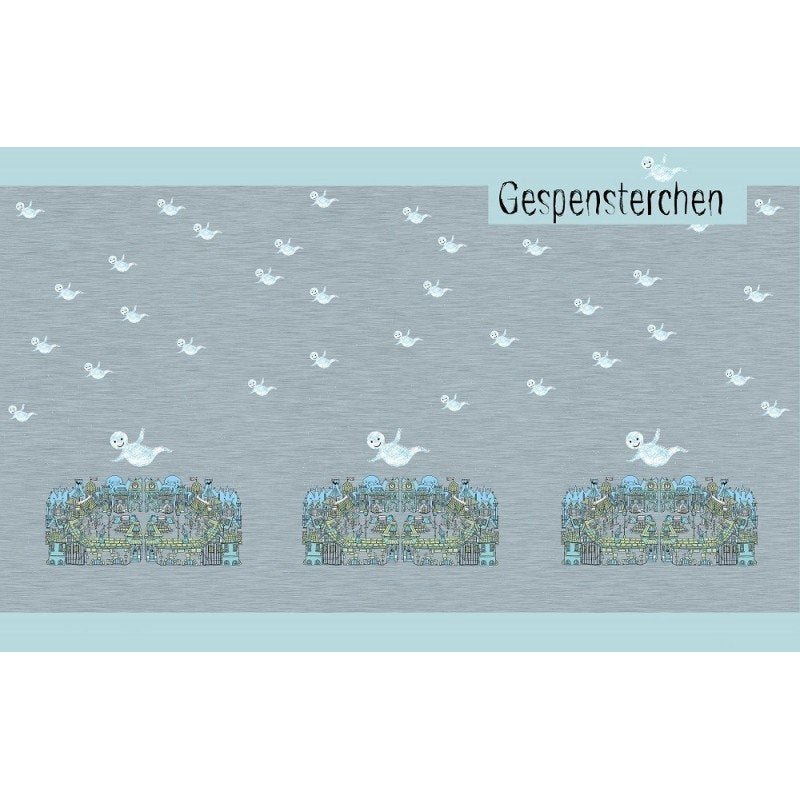 Gespensterchen, meliert,, Bio Jersey, Lillestoff, Panel