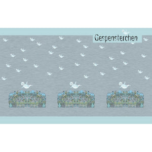Gespensterchen, meliert,, Bio Jersey, Lillestoff, Panel
