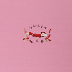 My little foxy, laufender Fuchs, Panel, Jersey bedruckt, by Christiane Zielinski, 3er Panel, Rapport, Fuchsstoff