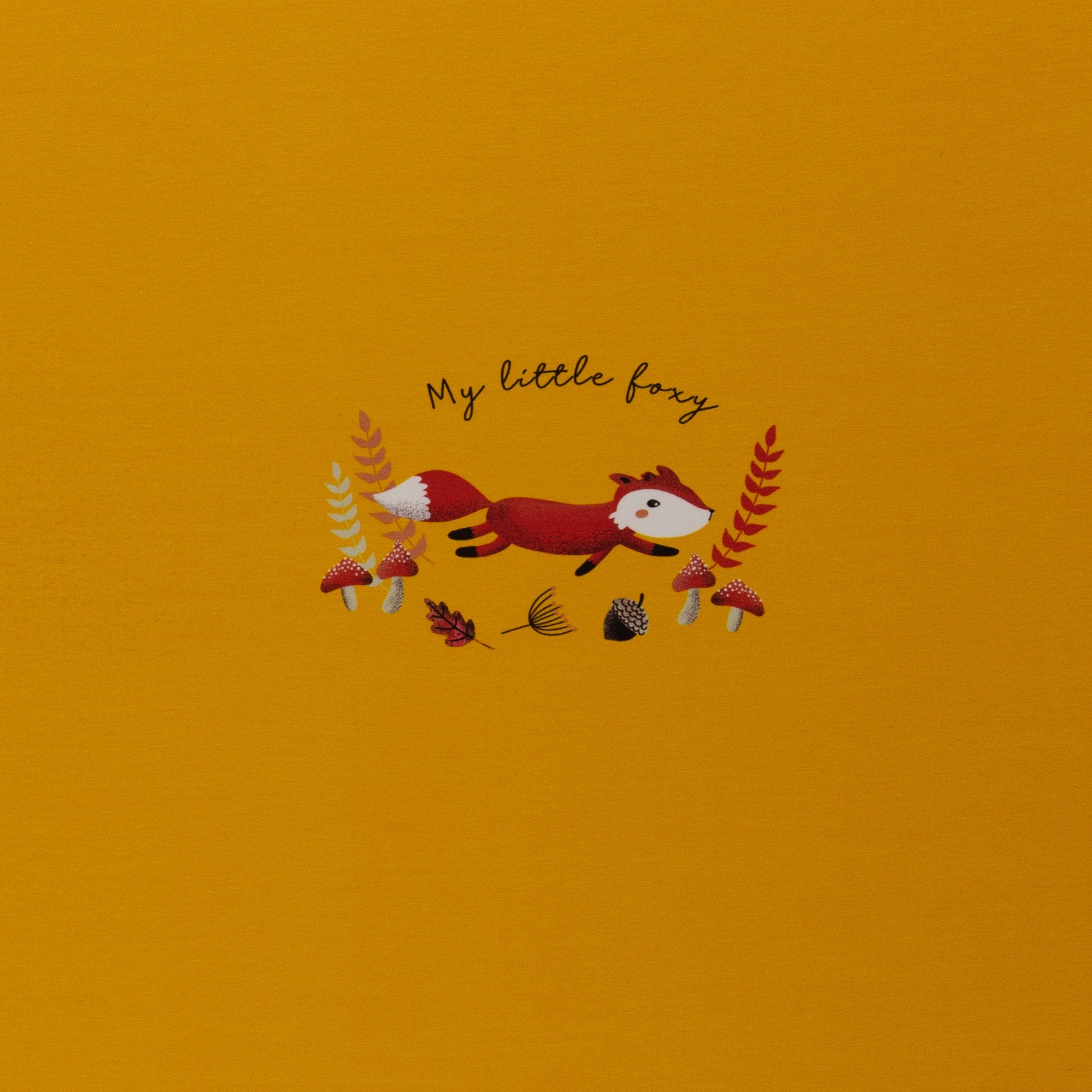 My little foxy, laufender Fuchs, Panel, Jersey bedruckt, by Christiane Zielinski, 3er Panel, Rapport, Fuchsstoff