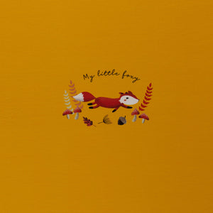My little foxy, laufender Fuchs, Panel, Jersey bedruckt, by Christiane Zielinski, 3er Panel, Rapport, Fuchsstoff